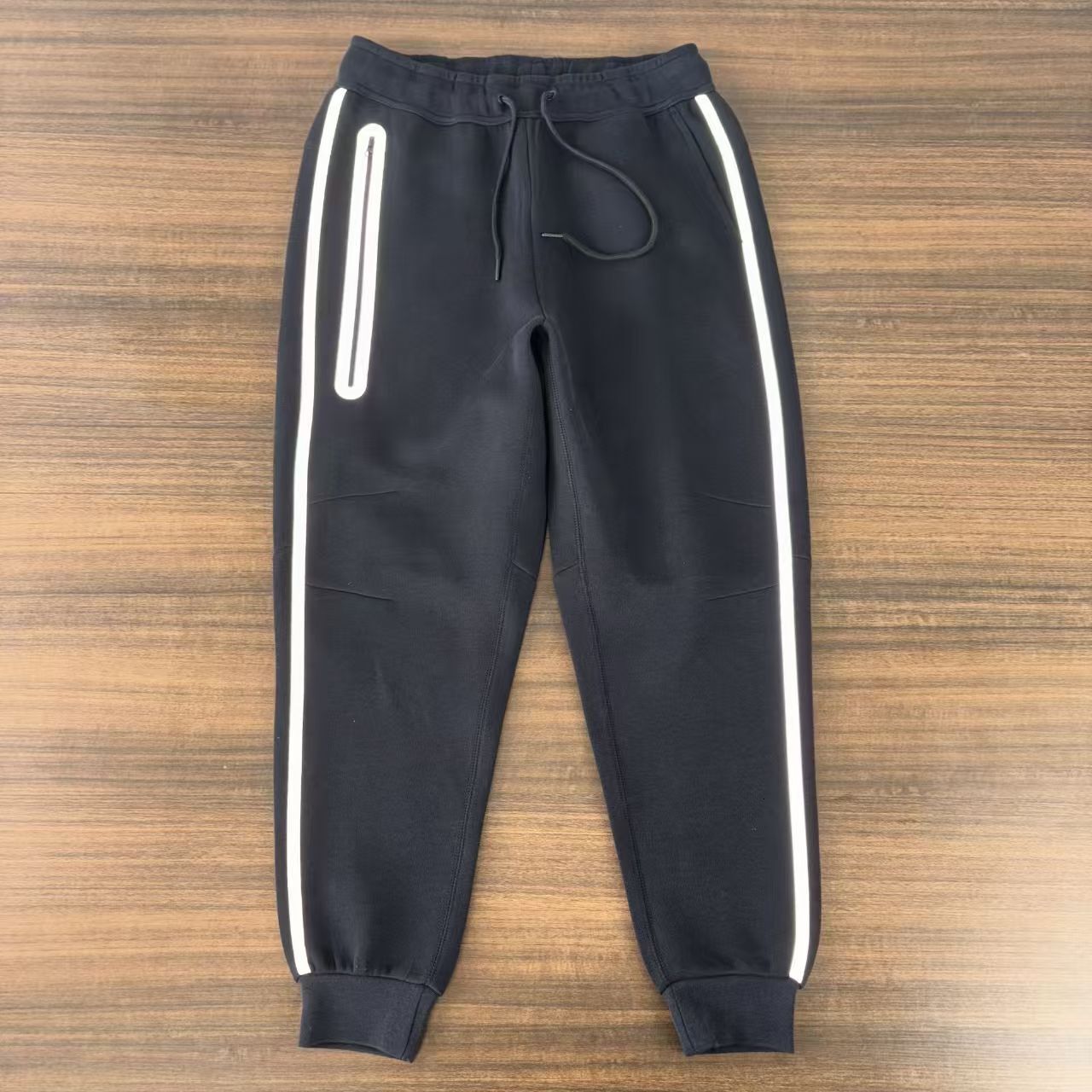 25 Year Spring Autumn New Zipper Sweater, Sports and Leisure Hooded Jacket, Pants, Air Layer Cotton Reflective Adhesive Set for Men