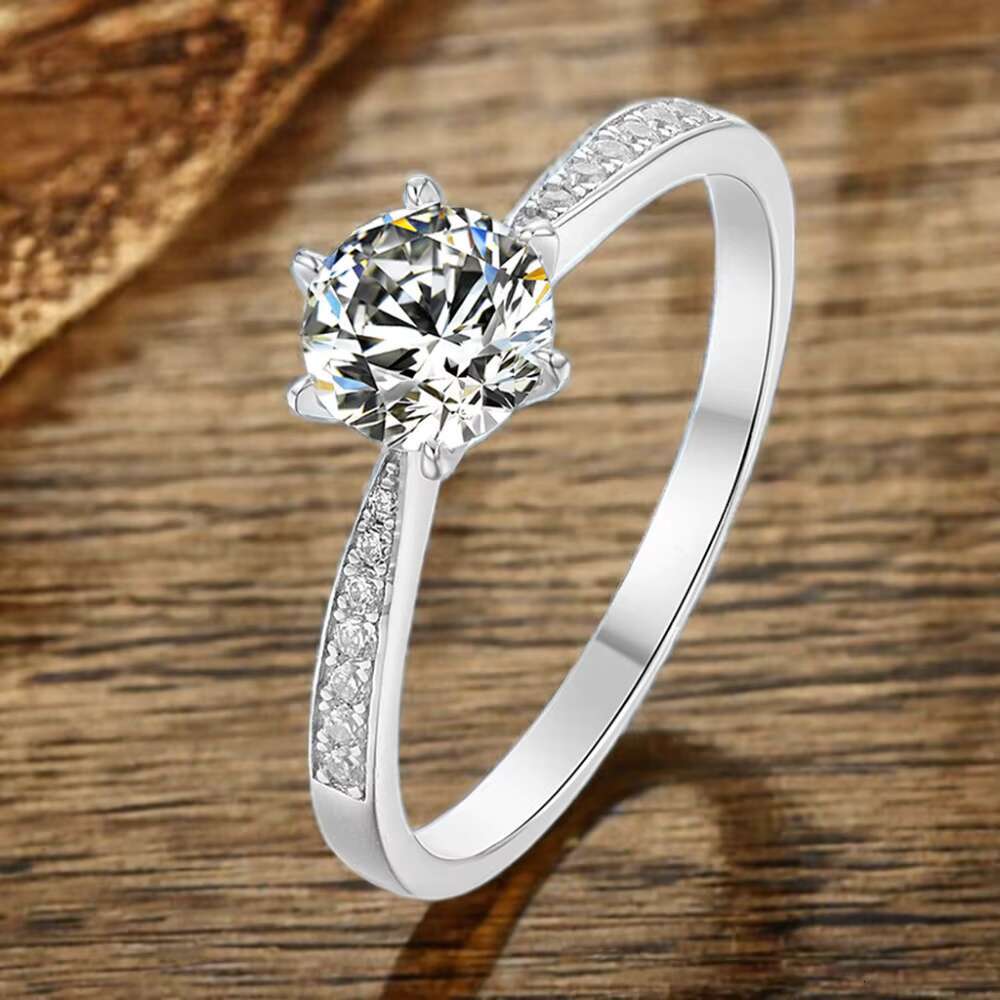 Wholesales Moissanite Ring Diamond Wedding Rings 925 Sterling Silver Casual Rings for Ladies Jewelry for Women