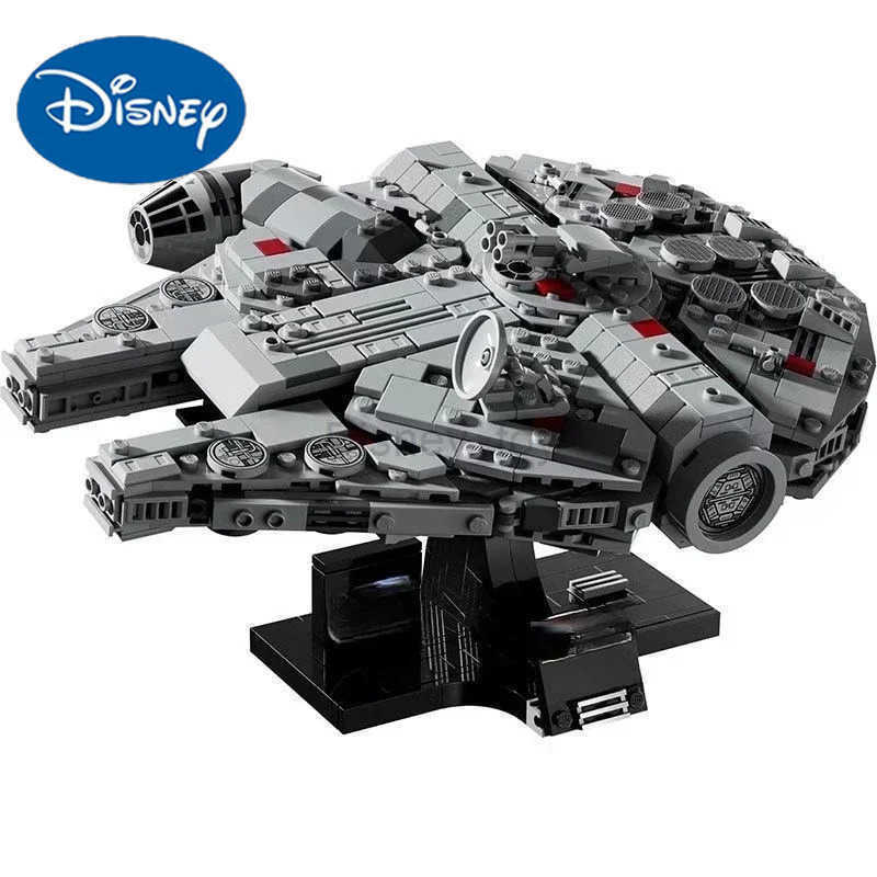 Disney toys Hot Toys Star Wars 75375 FalconSpaceship Bricks are compatible with Millennium building block toys childrens models and gifts Y250507