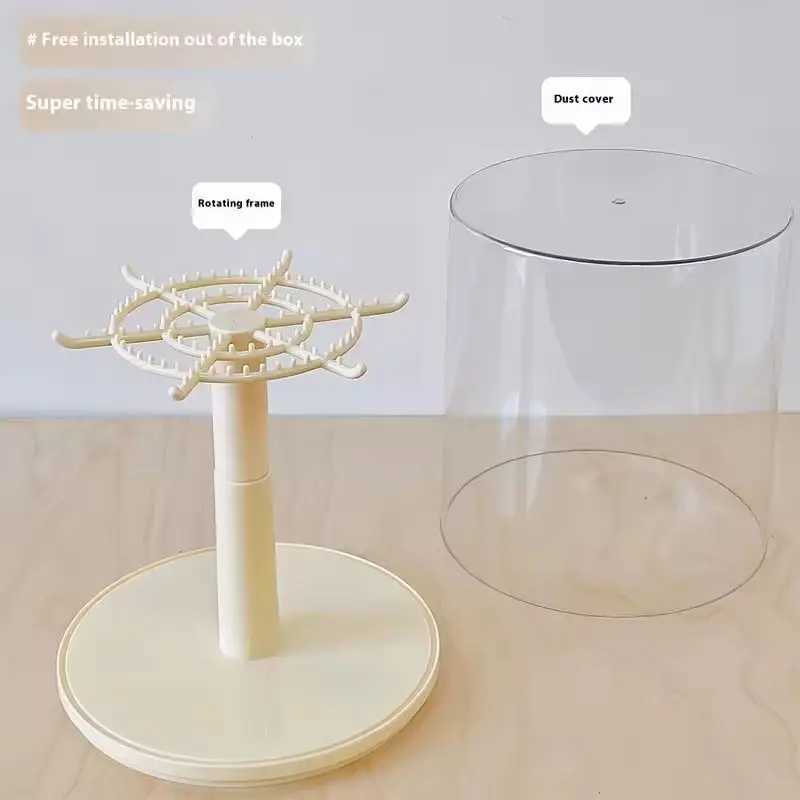 Labubu Pendant Display Box Rotating Transparent Labubu Doll Handmade Blind Box Storage Display Stand Decorative OrnamentsC250507