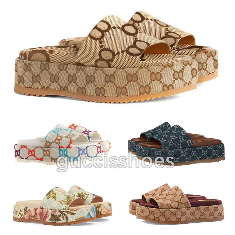 Classic Designer Womens Sandals Mens Slippers Summer Slide Flip Flops Luxury Flat Thick Bottom Printed Jelly Rubber Leather Women Dress Shoes