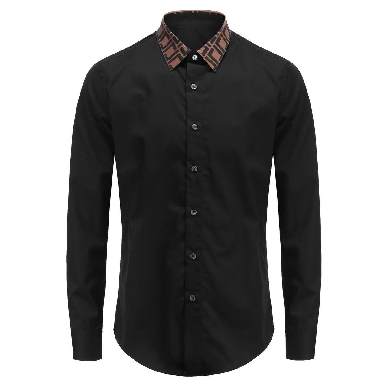 2025 Luxury Designer Men's Fashion Men's Shirt Long Sleeve Business Casual Brand Men's Polo Shirt Spring Slim Shirt M-3XL