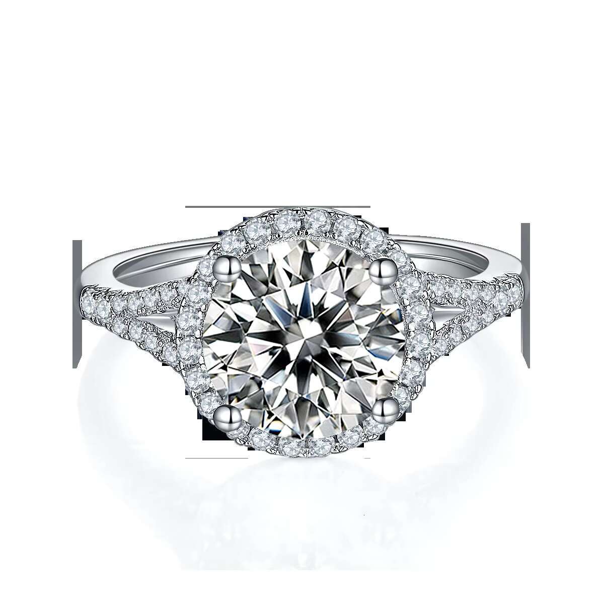 Jewelry Plated Ring for Women Wedding Bands Engagement Rings Gold Moissanite D VVS 925 Sterling Silver New Arrival 3 Ct 18K M16E