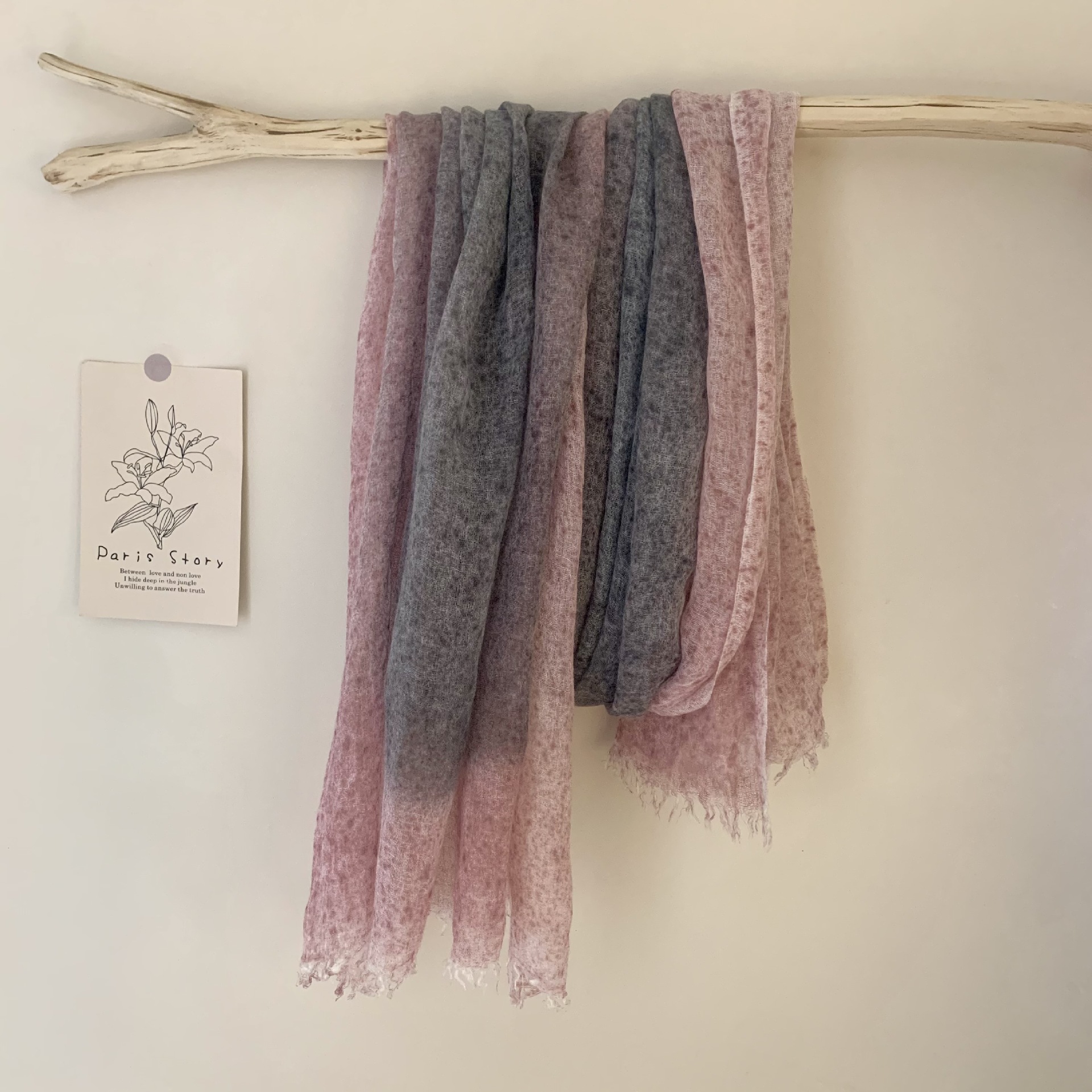 K645 2024 new imitation wool gradient two-color scarf versatile shawl sunscreen scarf wrap turban spring hot style