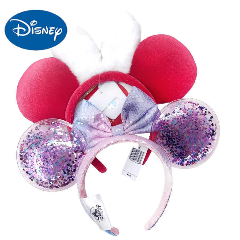 Disney Mickey Mouse Ear Headband Easter Egg Hair Ring Role Playing Hair Band Disney Glitter Girl Big Bow Headband Decoration X2505061
