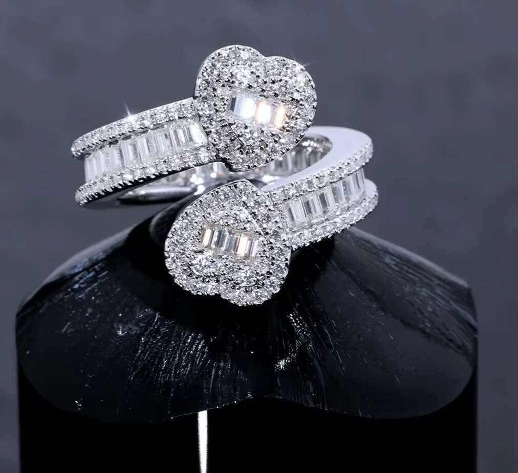 Customizable Classic Moissanite Silver Ring 925 Engagement Bridal Jewelry for Women Fine Jewelry