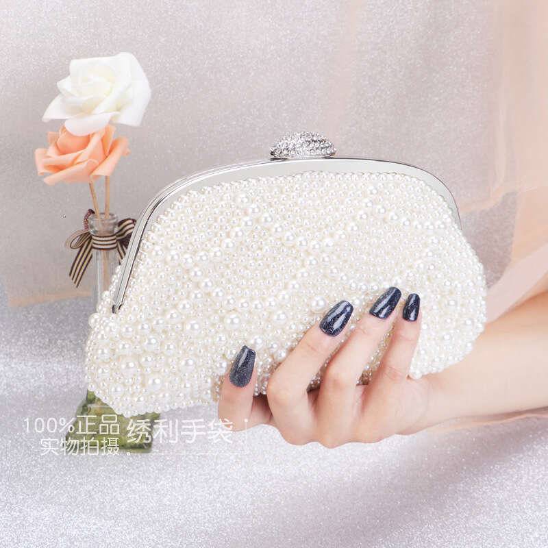 Dinner Bag New Embroidered Banquet Fashion Pearl Celebrity Bridal Shoulder Dress Evening Bag Women S Handbag KQ