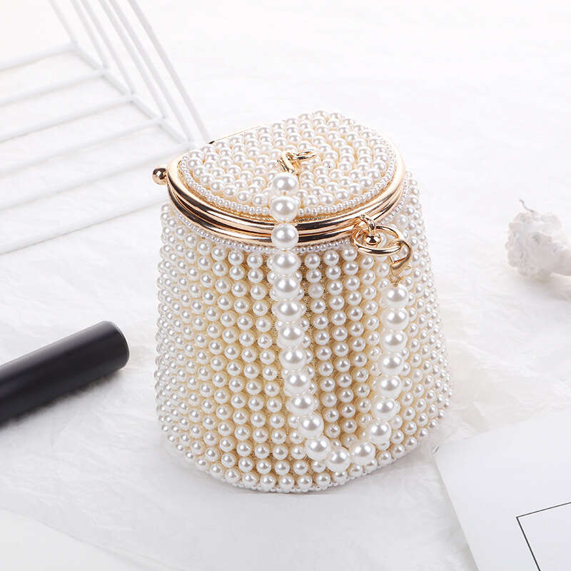 Dinner Bag New Dinner Internet Celebrity Mini Portable Evening Bag Niche Package Diy Pearl Bucket Bag KQ