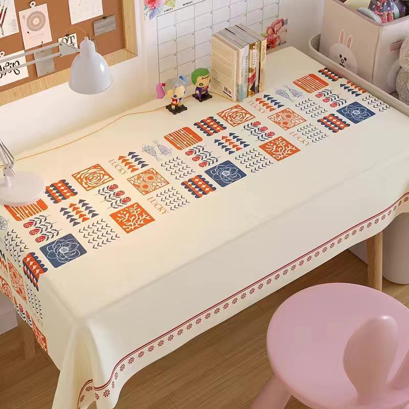 XX0378 new dining table cloth waterproof and oil-proof wash-free anti-scalding pvc table mat light luxury high-end coffee table desktop protection pad