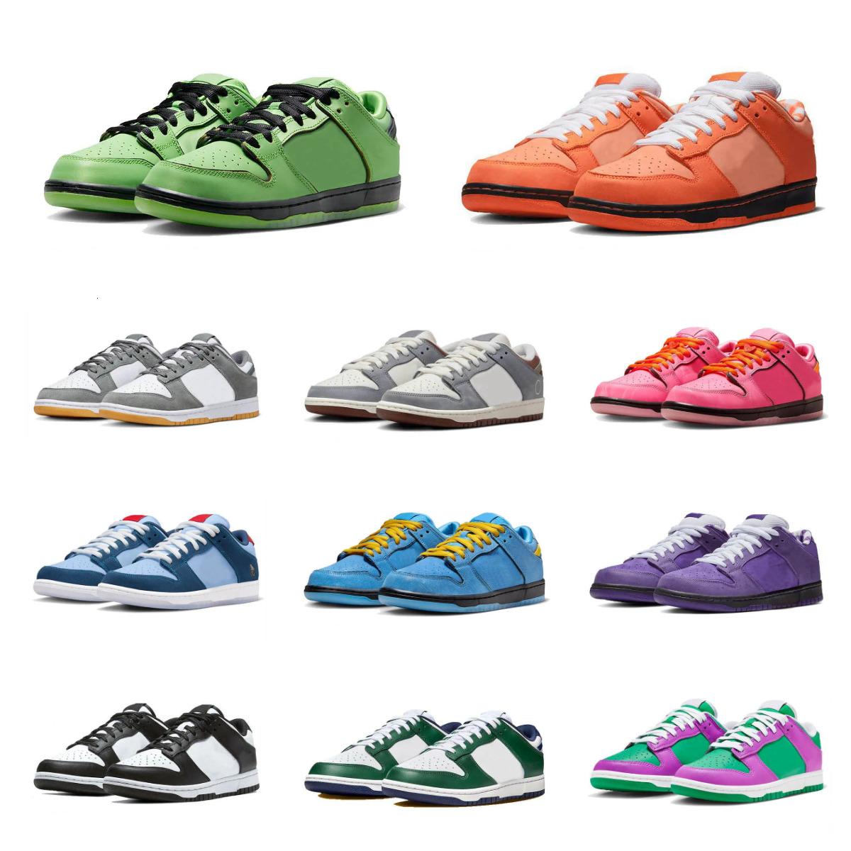 Panda Blue 2025 Black Designer Sneaker Men White Running UNC Shoes Dust DUNklies Grey Fog Photon Syracuse Candy Vintage Green Sail Trail Women Trainers Sports S11
