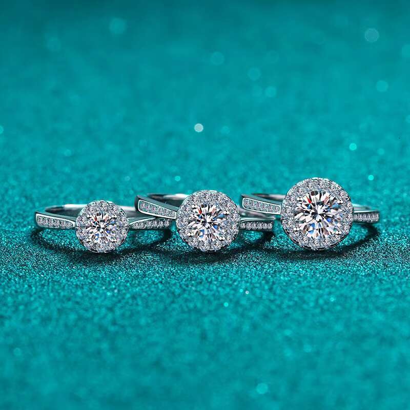 Best Selling Moissanite Diamond Man Ring Women Mens Custom Women Finger Promise 925 Silver Engagement Rings