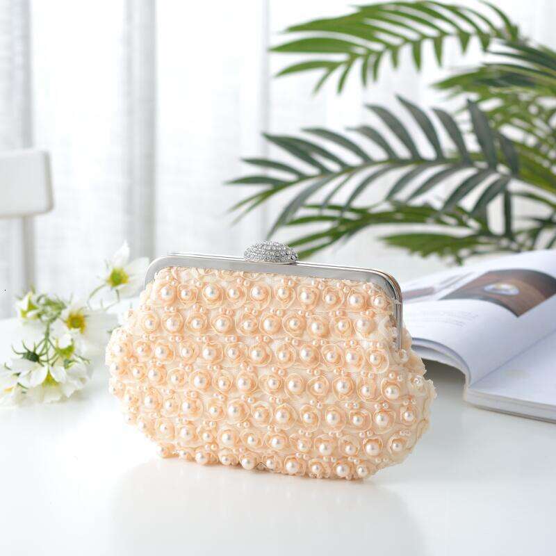 Dinner Bag New Fashion Diamond Lace Rose Pearl Banquet Bridesmaid Qipao Diagonal Straddle Bag KQ
