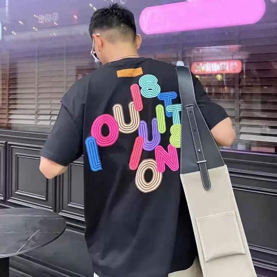 LVS T-shirt Mens Fashion Louise Shirt Shirt Clothing Brand Shirts Designer Womens Casual Mens Shirts imprimés Louise T-shirt Lvshirts