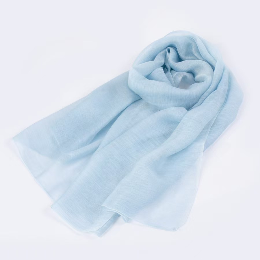 T651 pure color wool silk scarf spring and autumn thin scarf female literary style clothing matching shawl