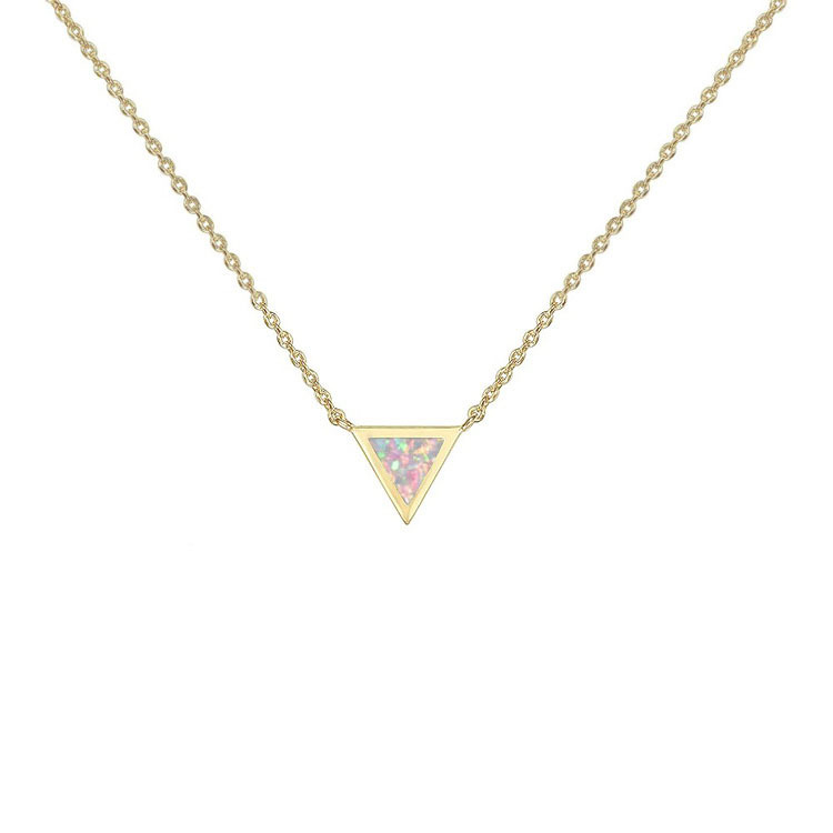 Fast Delivery New Arrival Exquisite Opal Pendant Necklace for Women - High - end Titanium Steel Collarbone Chain