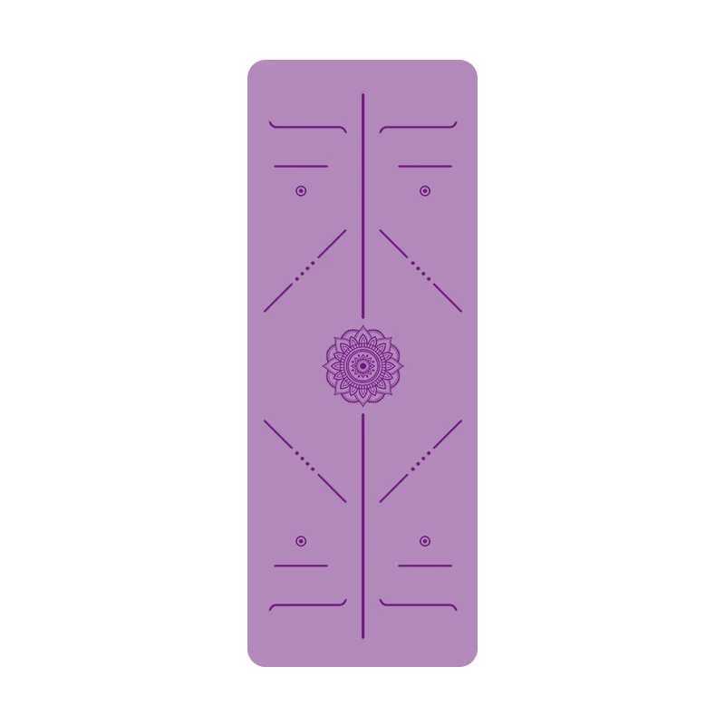 Pu Natural Rubber Yoga Mat Non-Slip Body Line Sports Fitness Mat Thickened Dance Earthy Mat Home Use S2557