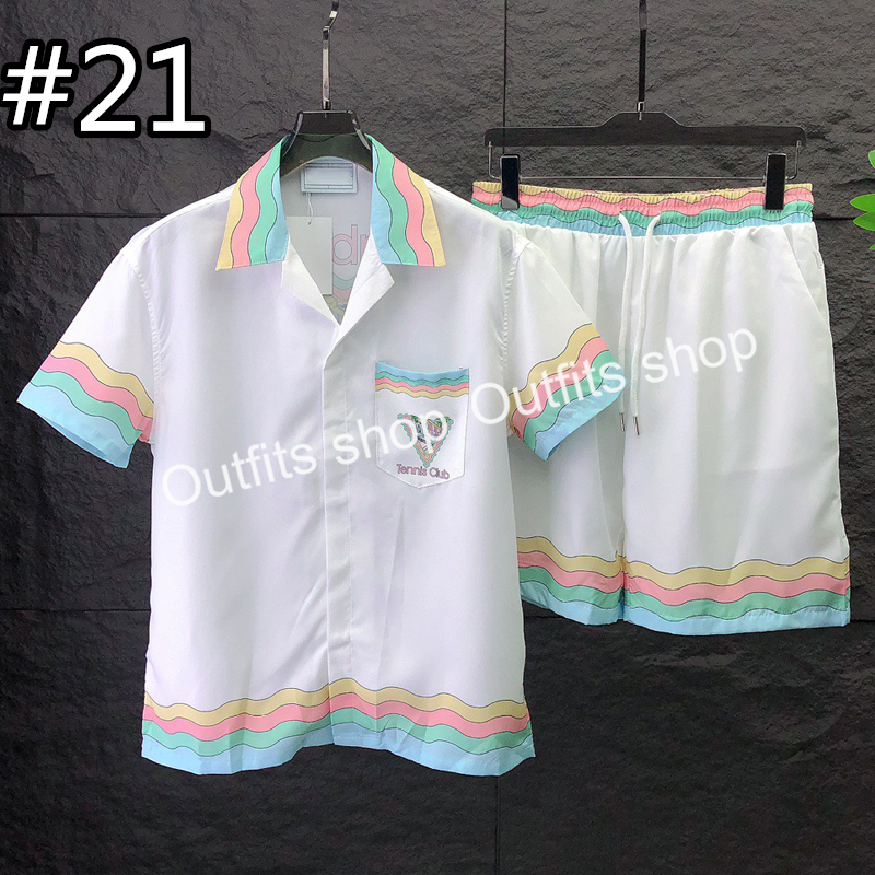 Summer Beach Couple Tees T shirt Printed Colorful Tshirts Women Short T-shirts Size M-3XL