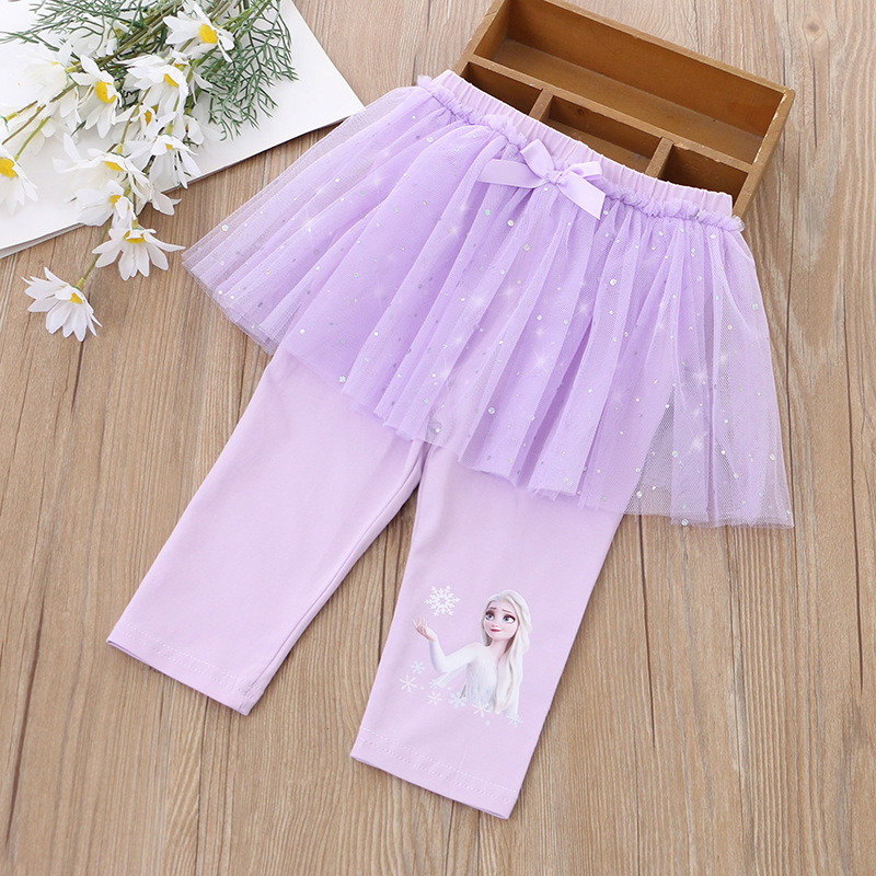 DISNEY Frozen Elsa princess girls designer baby girl designer clothes clothes Children summer wear girls' shorts skirt and pants.