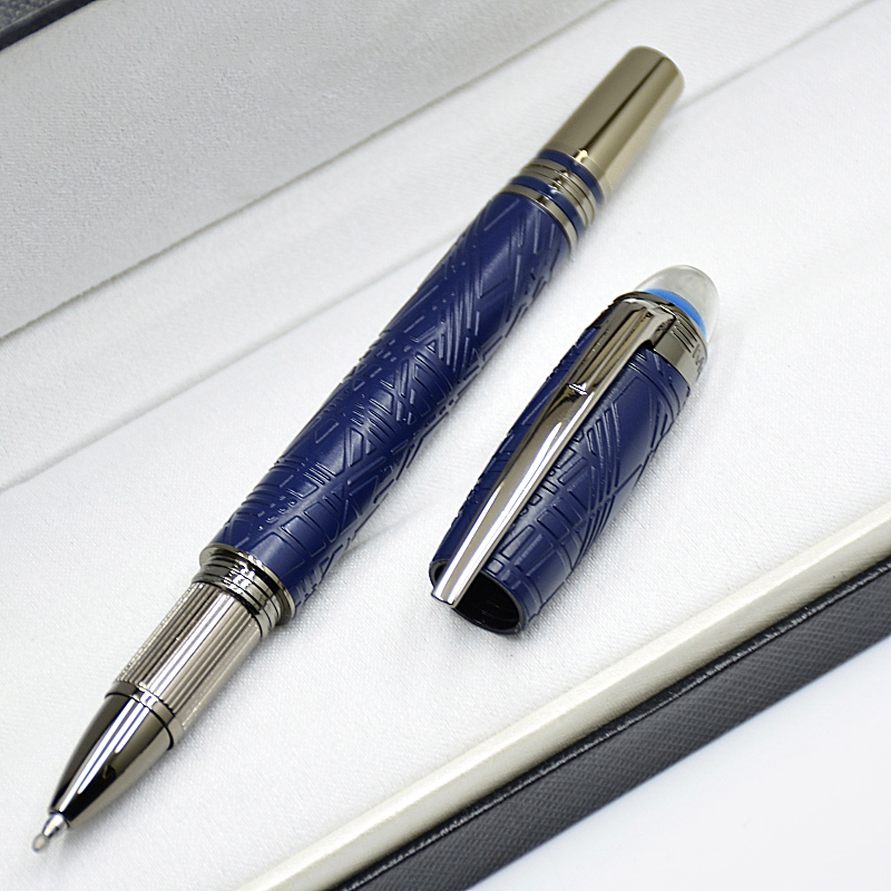 high quality grey / Blue Ballpoint pen / Roller ball pen / Fountain pen with Blue Star Head Office stationery fashion write ball pens