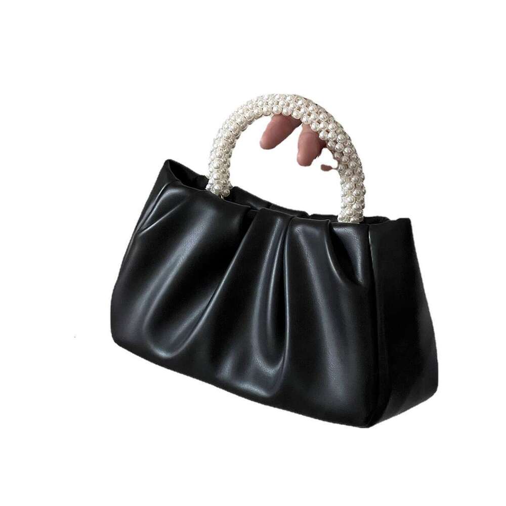 Dinner Bag Spring Summer New Fashion Versatile Texture Fold Cloud Pearl Glow Sweet Pink Handbag Banquet Bag KQ