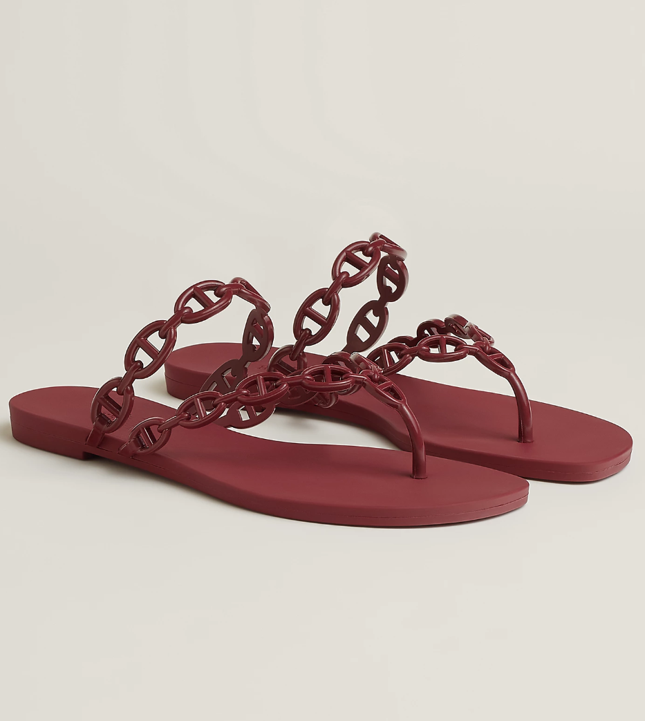 Summer Wear Island Sandal Shoes Chaine Dancre Straps Waterproof TPU Rubber Sole Slip On Flip Flop Beach Slipers Lady Beach Slide Flats EU35-42