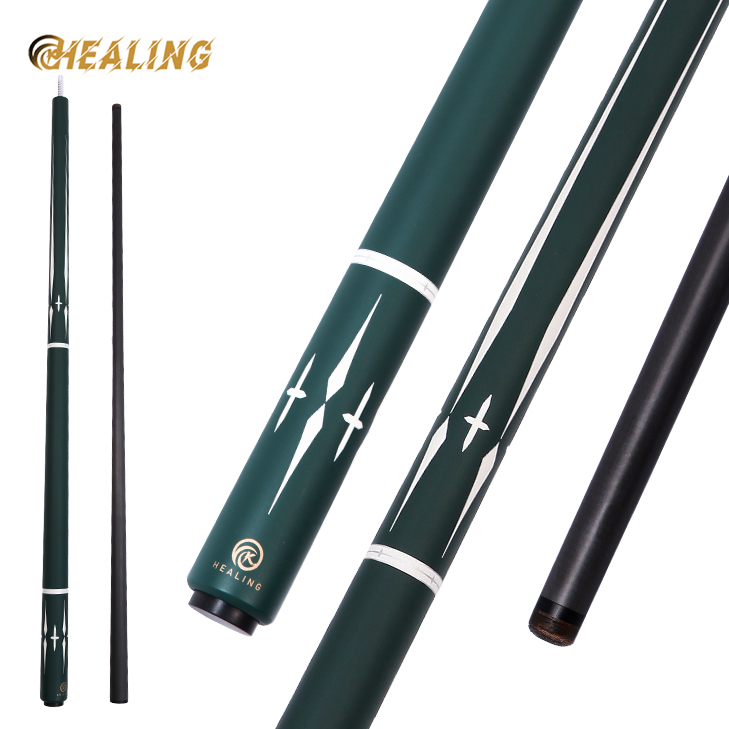 OKHEALING Billiard Cue Carbon Fiber Billiard Stick 12.4mm Tip Black Technology Pool Cues Uni-loc Joint High Quality Professional Snooker Rod