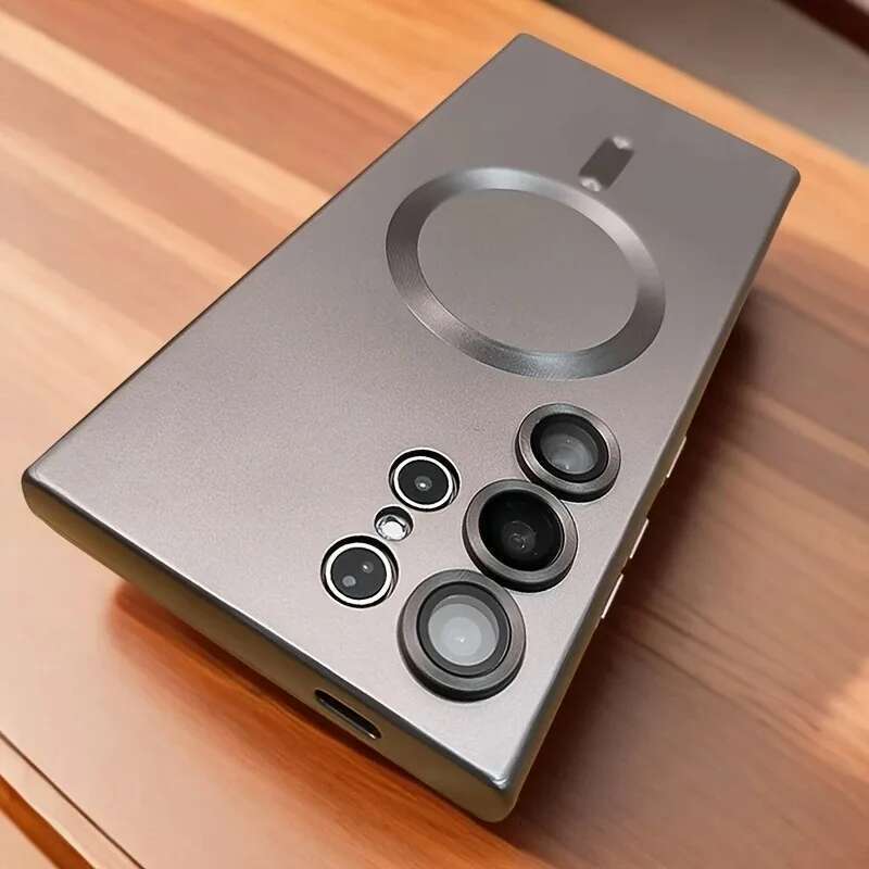 Magnetic Wireless Charging Matte Case For Samsung Galaxy S25 S24 S23 S 25 24 Ultra Plus Cases Shockproof Soft Phone Cover