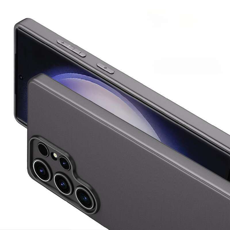 Wholesale of s24ultra phone cases, S25 black matte soft case, S23 full-cover anti-fingerprint protective case