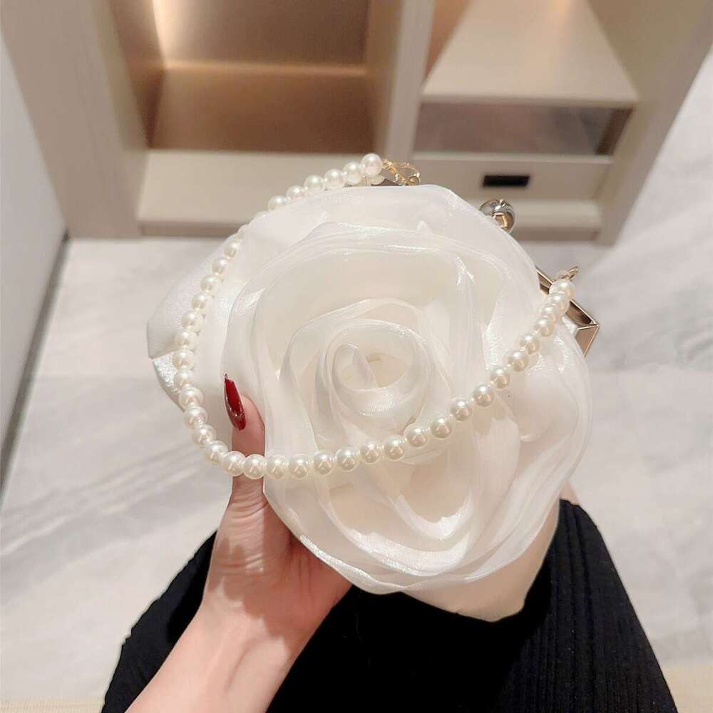 Dinner Bag Hot Selling White Wedding Gift Banquet Handbag Flower Fairy High End Dress Bag Chain Bag KQ