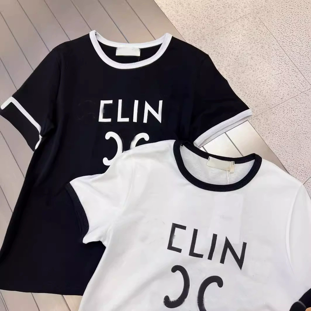 Luxury Cotton T-shirt Women Men Y2k Tops Letter Printing Short Sleeve Summer Women Tee Fashion Round Neck Clothing Streetwear