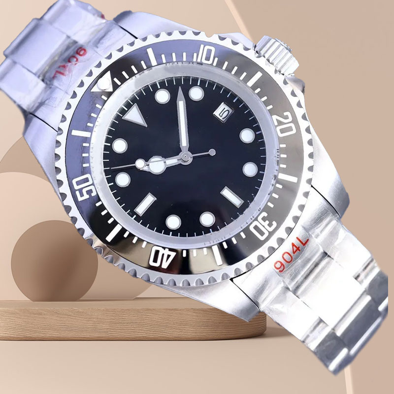 sea Mens watch 44MM movement watches high quality deep blue dial Sapphire stainless steel waterproof with Adjustment buckle classic luxury busines watch