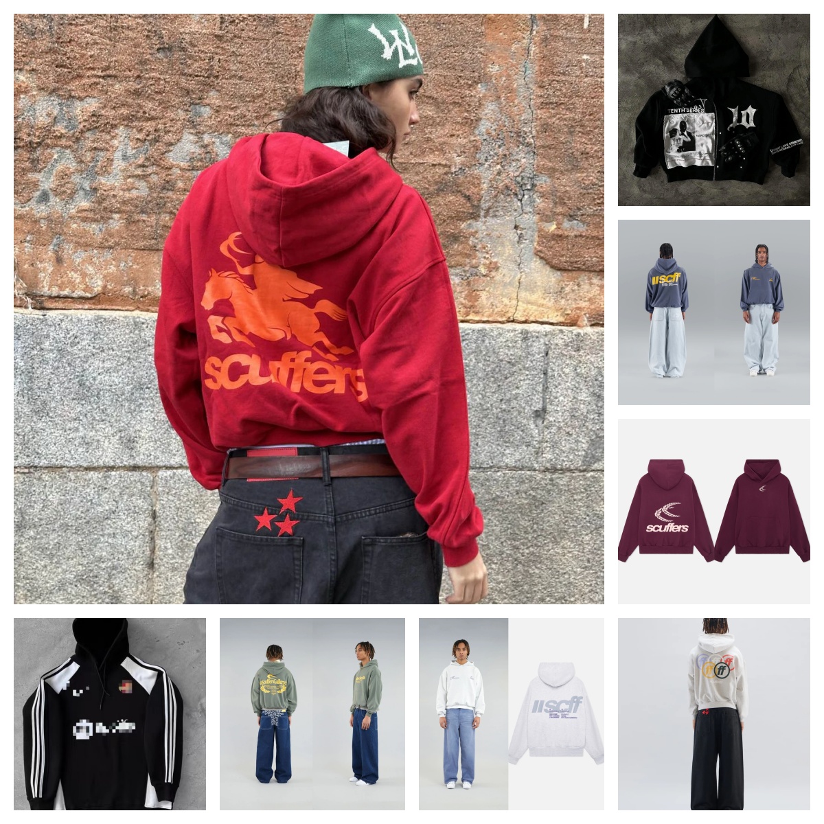 Luxury Men's designer hoodie y2k NARCISSIST Gothic Zip Up Hip Hop Graphic sporty Patchwork hoodies women Punk Harajuku Jacket clothes