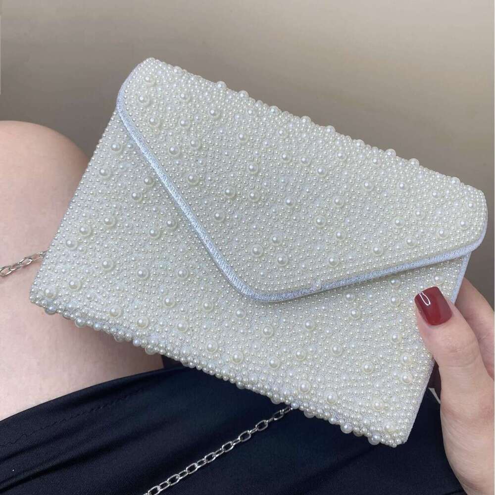 Dinner Bag Light Luxury Pearl Dinner Flip Cover Socialite Evening Dress Bag Handbag Crossbody KQ