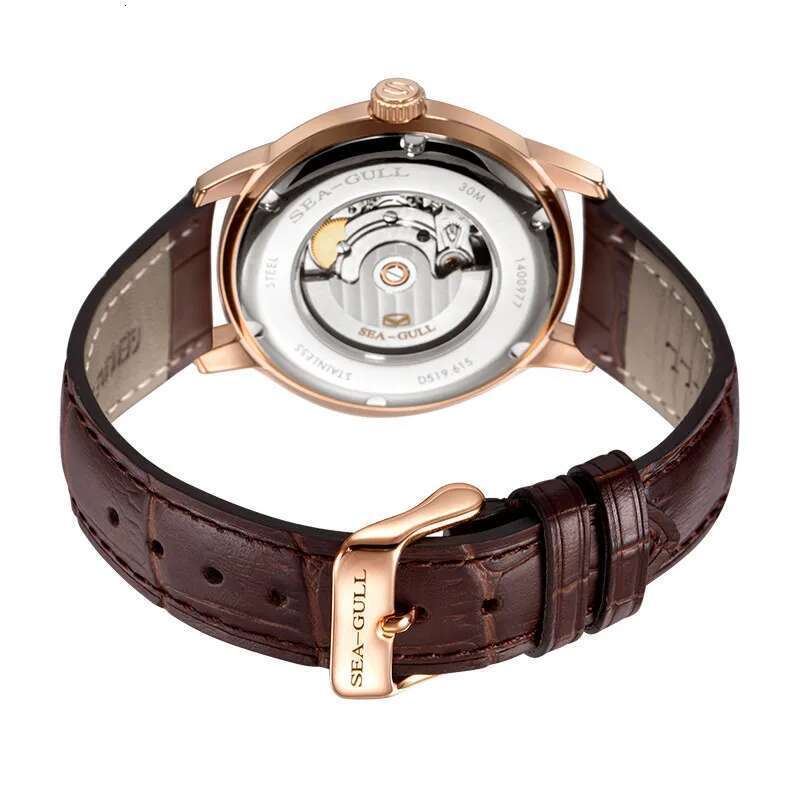 Seagull Men's Business Automatic Mechanical Wristwatch Fashion Simple Belt Waterproof Man Watch reloj hombre 519.615