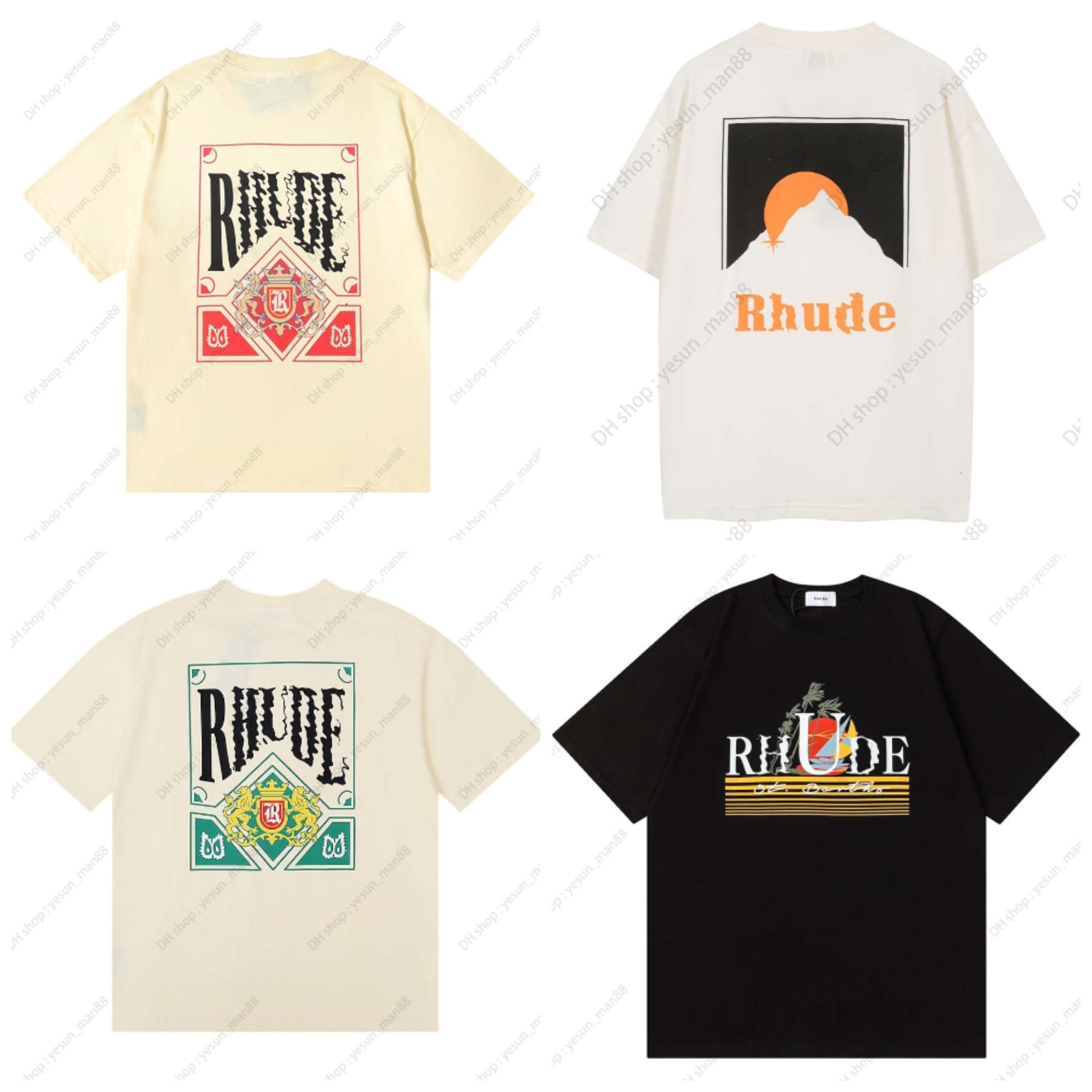 new rhudeshrit streetwear summer high quality rhudeies t shirt Fashion men designer tshirt Casual Pure designer shirt rhudeness Luxury Cotton mens designer t-shirt