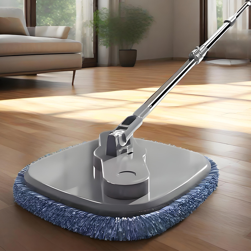 Mop bucket + reinforcing rod +4 mops, household one-mop clean, automatic rotating no-hand-wash mop, lazy person's water-absorbing flat mop baolia