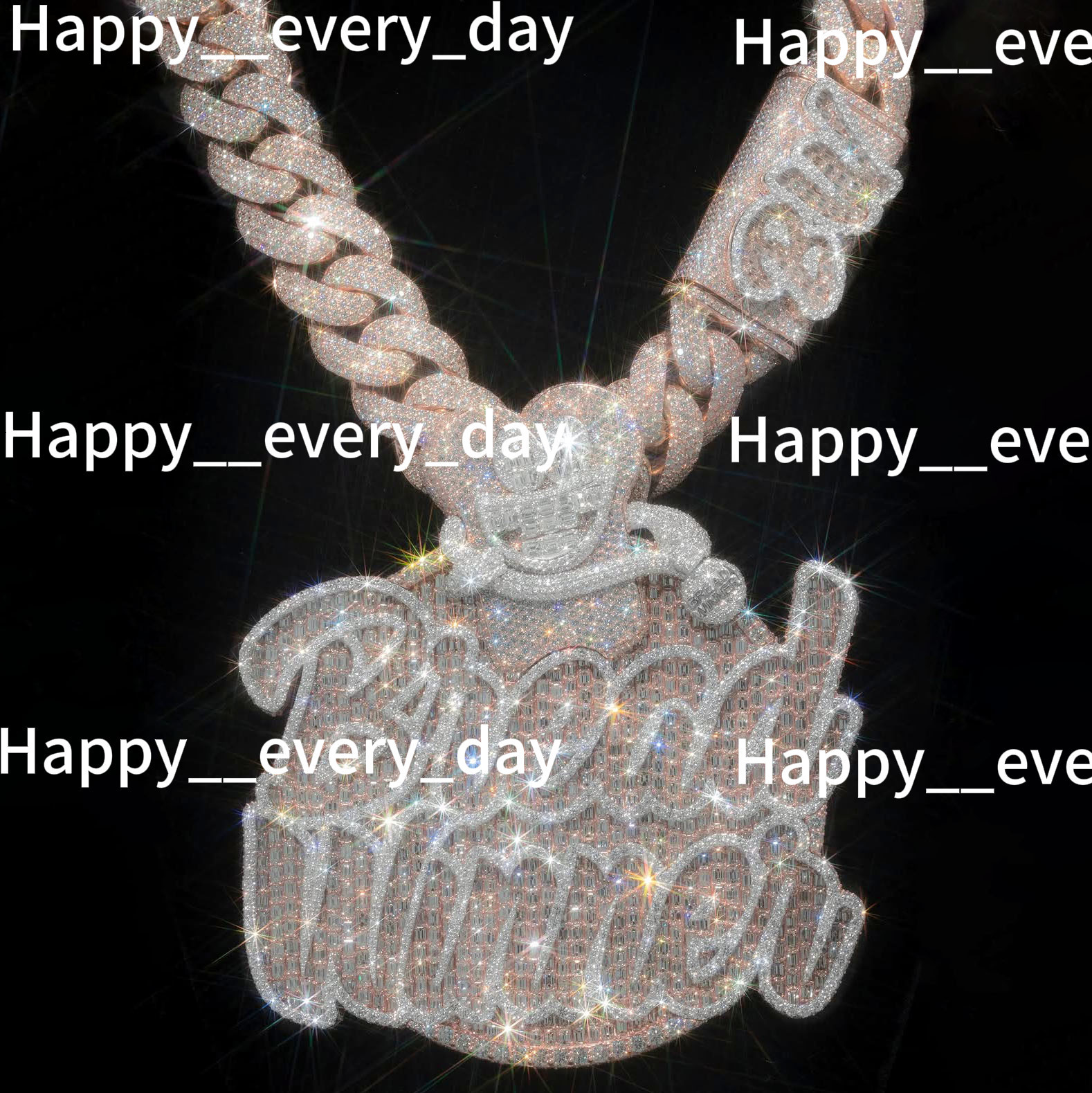 Custom Pass Diamond Test Chain Iced Out Vvs Moissanite 925 Silver 18K Gold Hip Hop Letter Fine Jewelry Necklace Name Pendant Man