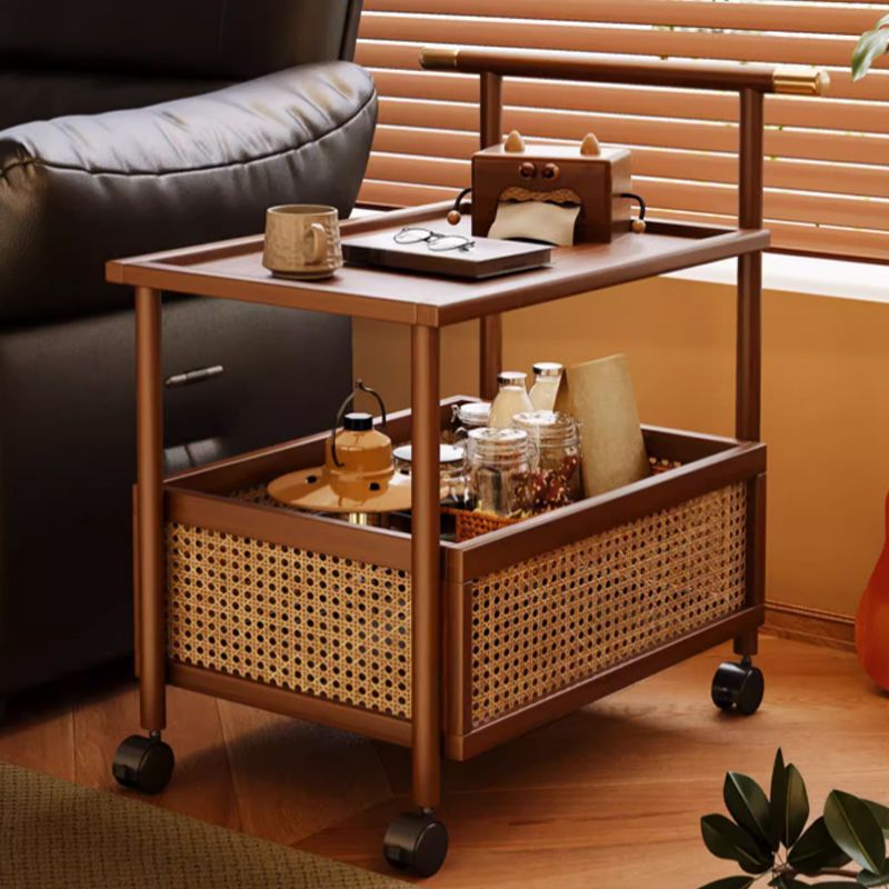 B573 Small coffee table non-solid wood trolley rack living room multi-layer side cabinet