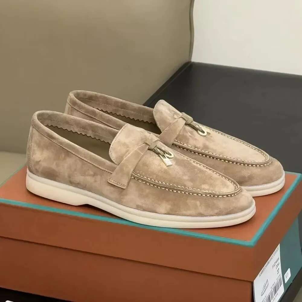 Suede leather casual comfort Mary Jane shoes rubber soles women's flat loafers