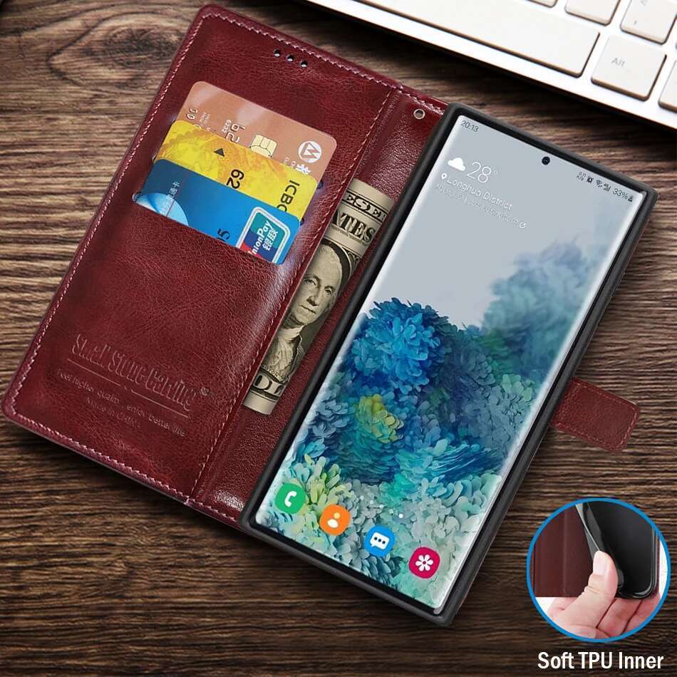 Flip leather wallet case for Samsung Galaxy S25 Ultra S24 S24FE 5G S23 FE S22 Plus S 25 24 S22Ultra S23Ultra S24Ultra S25Ultra