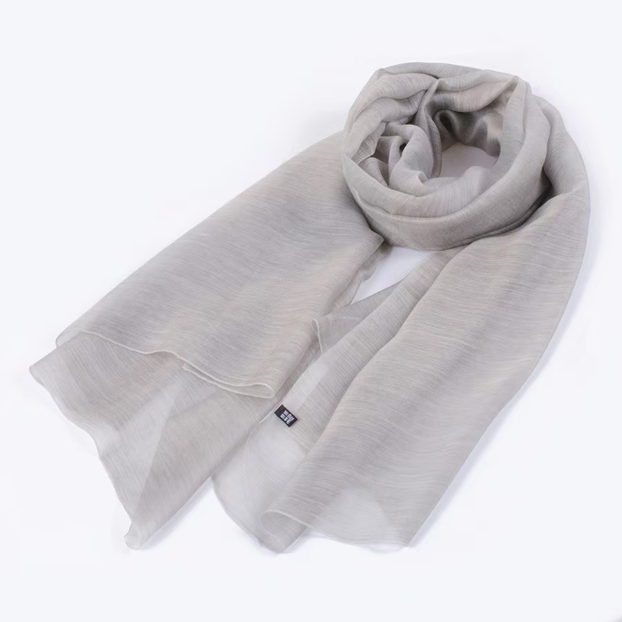 T651 pure color wool silk scarf spring and autumn thin scarf female literary style clothing matching shawl