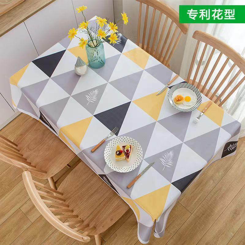 XX0364 new high-end light luxury tablecloth waterproof, oil-proof, scalding-proof and wash-free PVC simple tablecloth, tablecloth, coffee table cloth