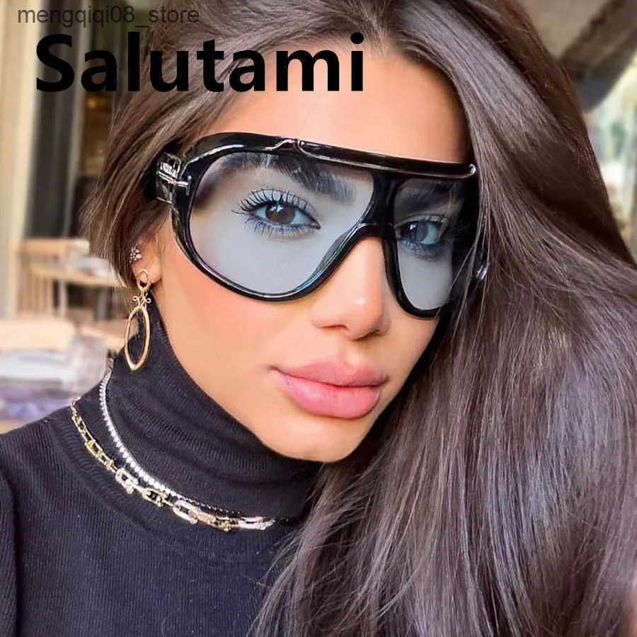 vintage oversized shield sunglasses women new fashion brand one piece sun glasses men gradient blue driving eyewear shadesH25507