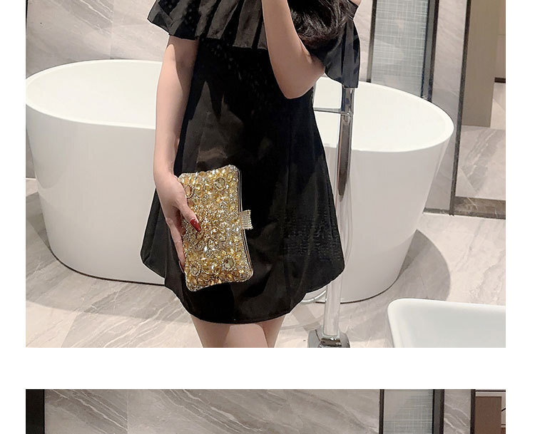 Free Shipping Sparkling Women's Designer Bag Small Square Bag Diamond Box Shaped Banquet Chain Bag Wallet Card Bag Makeup Bag Crossbody Bag Multi