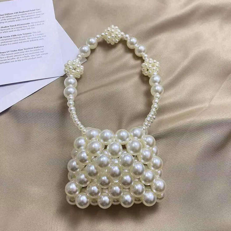 Dinner Bag Celebrity French Fairy Change Small Handwoven Beaded Pearl Mini Mouth Red Crossbody Bag KQ