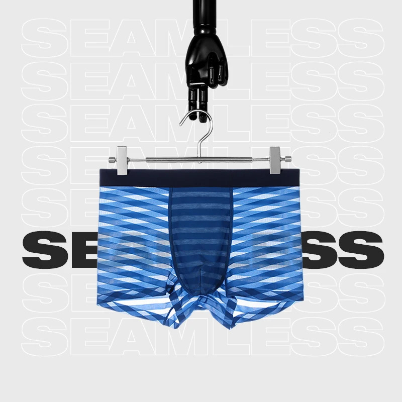 Mens Underwear Ice Silk Summer Thin Boxer No Trace Four Corner Breathable Antibacterial Short Head Trend 250430Z