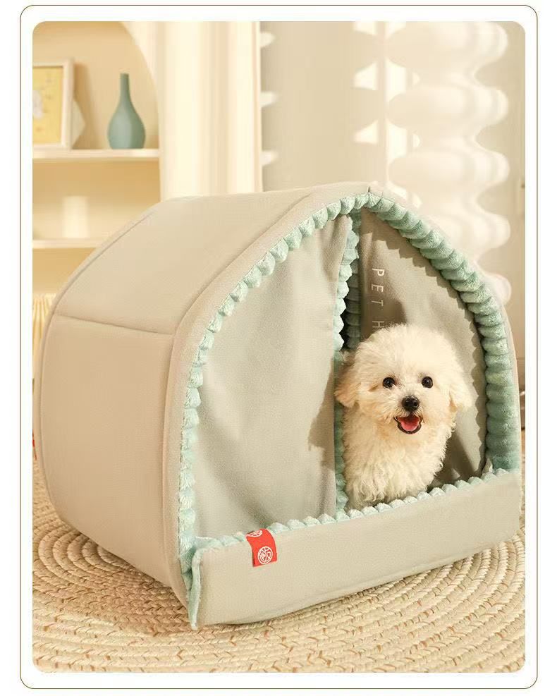 Small pet winter closed warm house cleaning cat dog house dog four seasons universal kennel