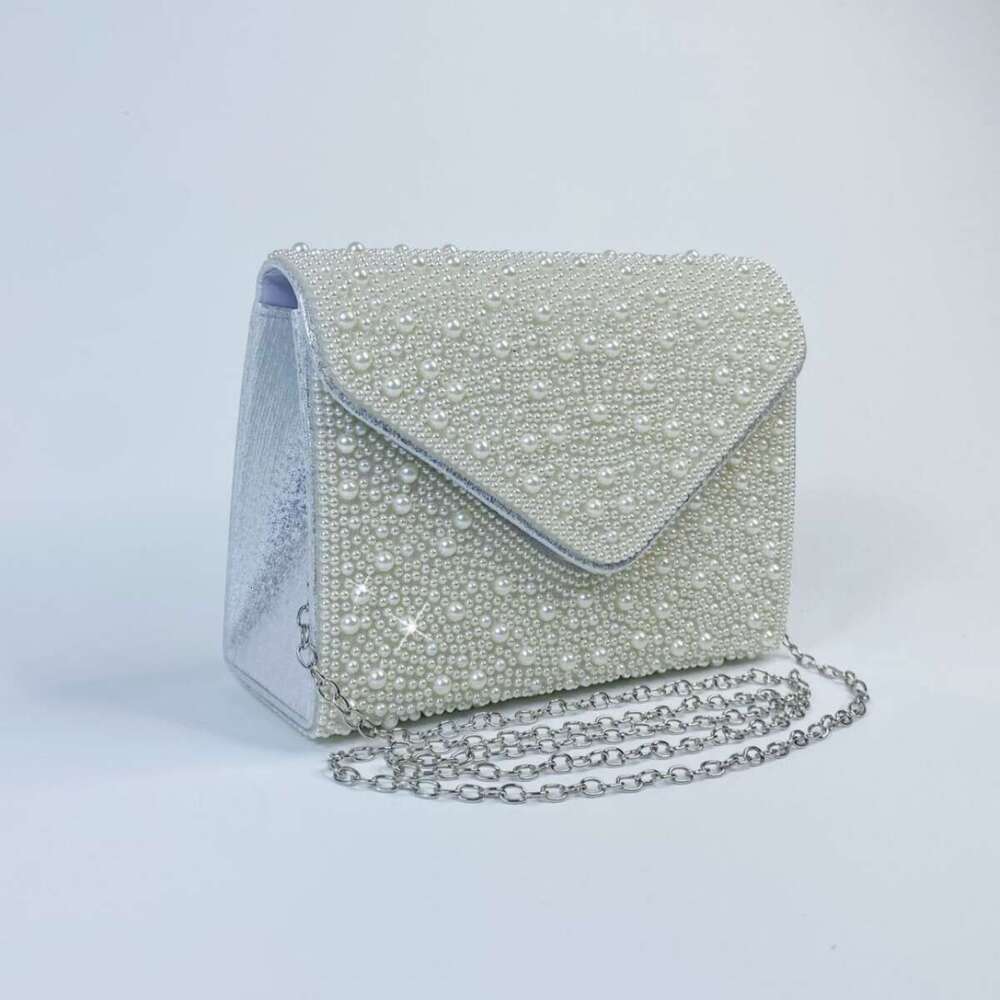 Dinner Bag Light Luxury Pearl Dinner Flip Cover Socialite Evening Dress Bag Handbag Crossbody KQ