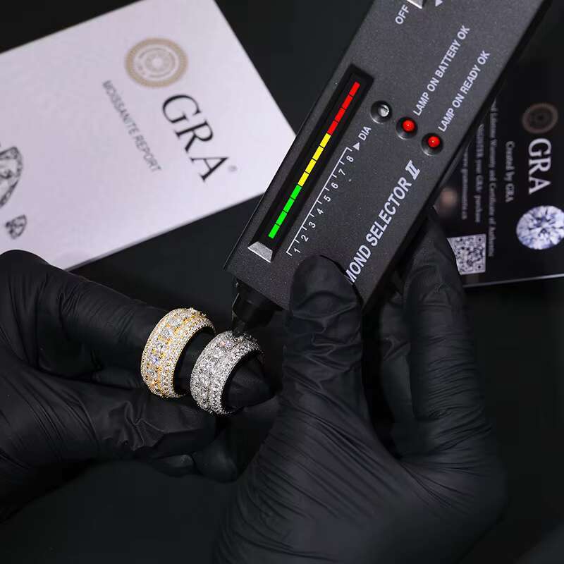 Wholesale Price 925 Sterling Silver Eternity Band Ring Iced Out VVS Moissanite or Moissanite Hip Hop Women Men Gold Ring