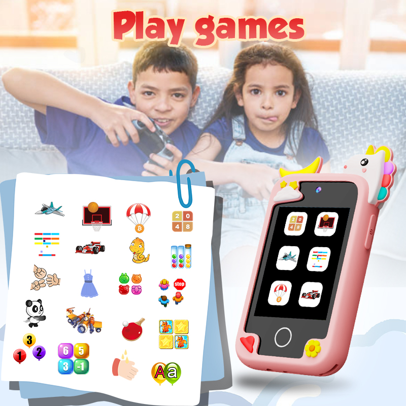 Cute Learning Kid Smart Phone Toy Mobile Phone Camera Game Phone for Children Kids Baby Age 3-7 A38